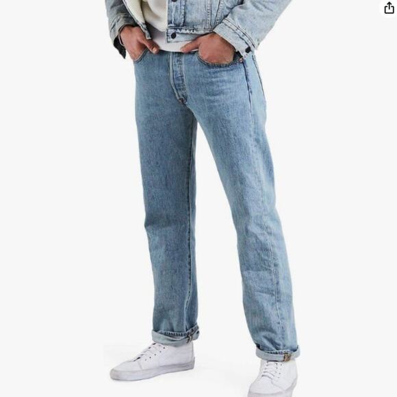NWT Levi's Men's 501 Original Fit Light wash Jeans Size 36x32 - Picture 1 of 9